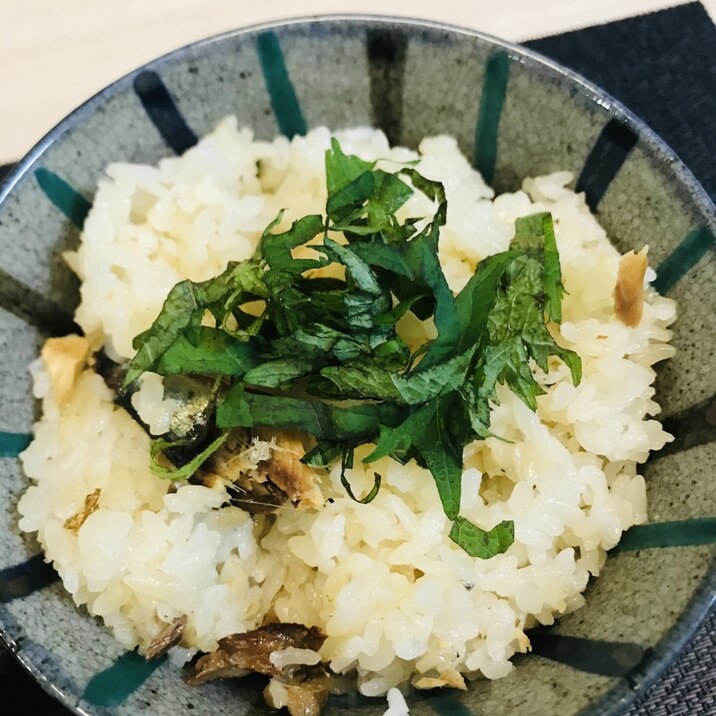 いわしの梅煮で炊き込みご飯♬